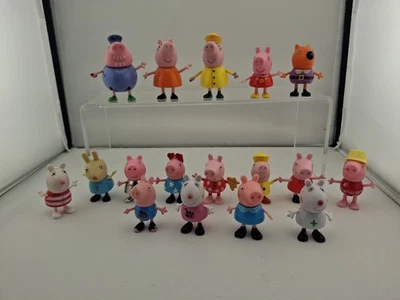 Lot of 17 Peppa Pig & Friends Toy Figures Posable Pre-Owned - Image 1 of 4