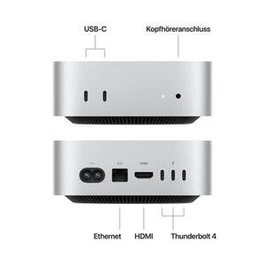 Apple Mac Mini M4 10-Core 256GB, silber - Bild 1 von 8