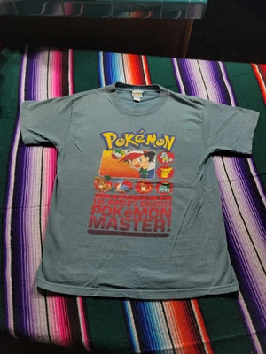 Vintage Pokemon Ash Ketchum 2000 T-Shirt Size Youth Medium - Image 1 of 4