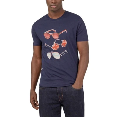 Ben Sherman 7128 Hombre Camisetas de Manga Corta Cuello Redondo Casual Verano - Imagen 1 de 4