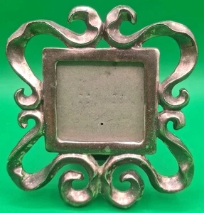 Beautiful Small Vintage Ornate Metal Papel Giftware 1.75" x 1.75" Picture Frame  - Picture 1 of 5