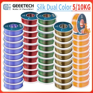 1/5/10KG Geeetech Drukarka 3D Filament Jedwab Dual PLA 1,75mm 1KG / rolka Hurtownia - Zdjęcie 1 z 35