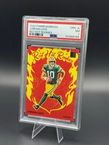 2020 PANINI DONRUSS JORDAN LOVE RED HOT ROOKIES PSA 7 NM - Picture 1 of 2