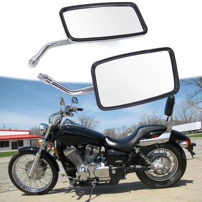 Espejos retrovisores laterales cromados rectangulares para moto Honda Rebel 250 CMX250C 300 CMX300 Foto 1 de 4