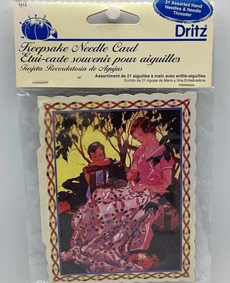 Винтажная карточка с иглой Dritz Keepsake 21 игла и нитка в ассортименте новые нераспакованные - Изображение 1 из 3