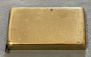 Vintage Rectangle Brass Case Pocket Tape Measure 39” - Auto Recoil - Picture 1 of 2