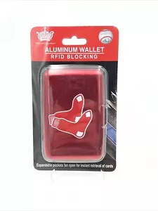 Aminco Aluminum Wallet RFID Blocking Featuring The Boston Red Sox. NEW - Picture 1 of 2