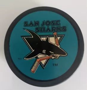 Vintage SAN JOSE SHARKS Official Puck Trench MFG. NHL - Picture 1 of 2