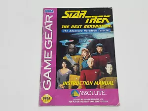Star Trek Next Generation Holodeck Sega Game Gear solo manuale autentico * - Foto 1 di 22