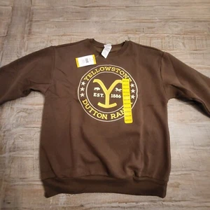 Yellowstone Dutton Ranch Brown Size Medium Sweatshirt Crewneck Adult Unisex - Picture 1 of 6