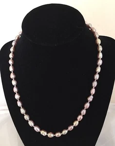 Echte Perlenkette Modeschmuck rosa - Bild 1 von 11
