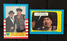 Topps 1987 WWF Mr. Fuji & Killer Khan #17 Wrestling Stars & #75 Mr. Fugi Speaks