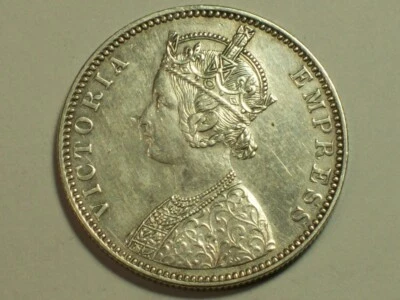 Silver 1888 India-British  Rupee    KM#492   AU    SN5319 - Image 1 of 3