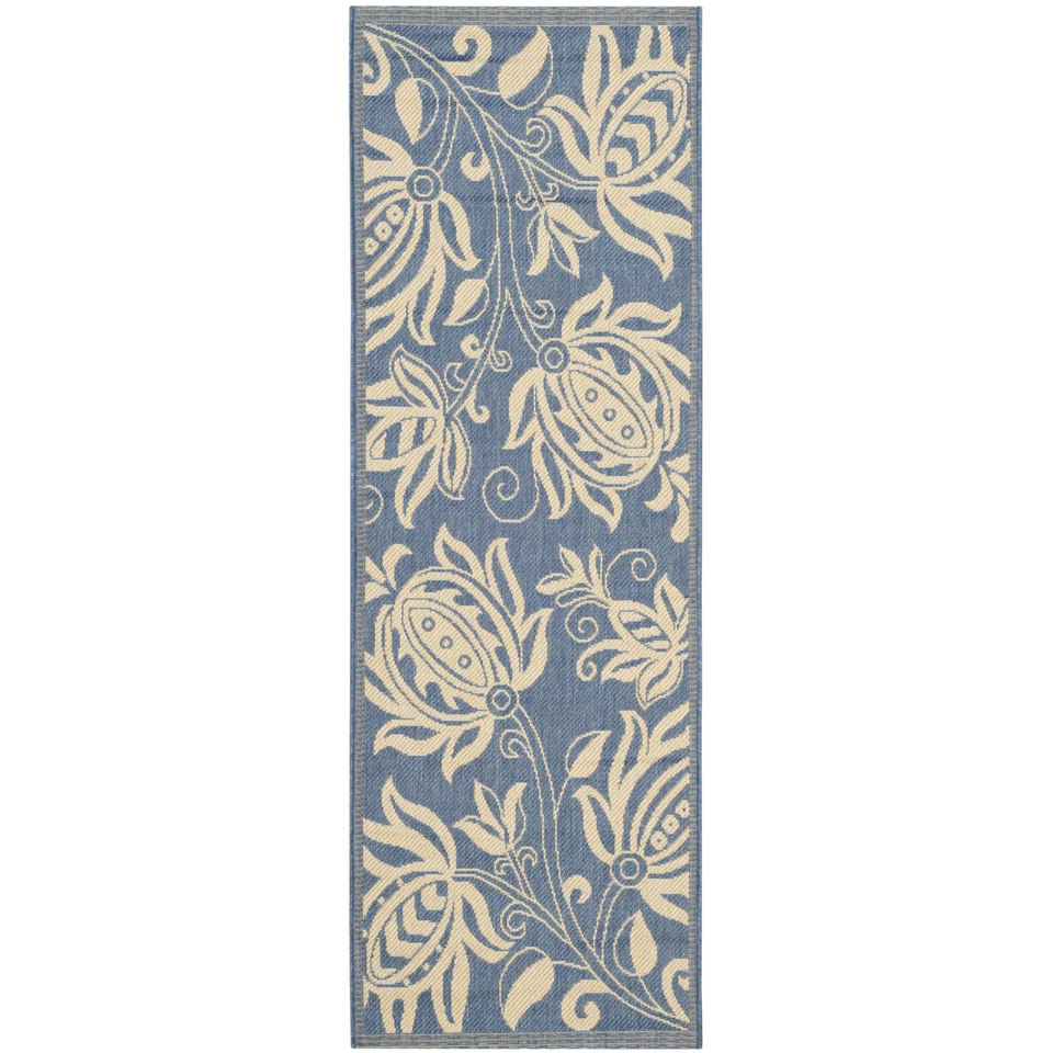 Safavieh Country & Floral Machine Made Blue / Natural Rug - CY2961-3103-27