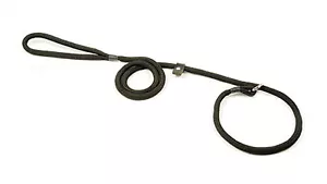 KJK Olive Green Braid Dog Training Rubber Stop - Working Dog Slip Lead - 150cm  - Picture 1 of 3