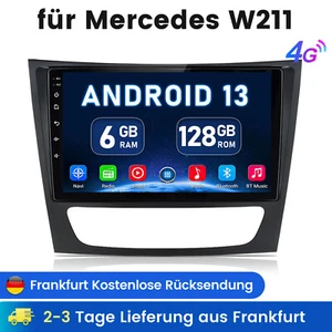 128GB Android 13 DSP Autoradio Navi CarPlay Mercedes BENZ CLS/E-Klasse W211 W219 - Bild 1 von 10
