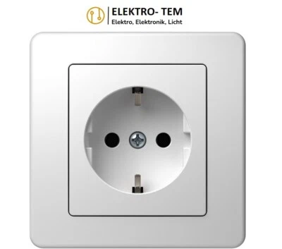 TEM EKONOMIK DESIGN PW Schalter Schuko Steckdose uP CAT6 USB SAT-TV Perlweiß NEU