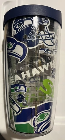 Tervis Seattle Seahawks Tumbler 16 OZ Double Wall Hot Cold Cover