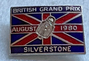 GRAN PREMIO BRITÁNICO (MOTOCICLETA) AGOSTO 1980 SILVERSTONE UNION JACK PIN INSIGNIA - Imagen 1 de 3