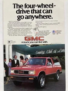 GMC S-15 1983 Jimmy Truck anuncio impreso 4x4 Insta Trac - Imagen 1 de 2