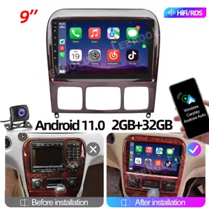 2+32G Android 11 Apple Carplay Car Radio GPS for Mercedes-Benz S-Class W220 +Cam - Picture 1 of 7