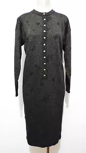 KRIZIA VINTAGE '80 Abito Vestito Donna Lurex Lana Woman Wool Dress Sz.L - 46 - Imagen 1 de 5