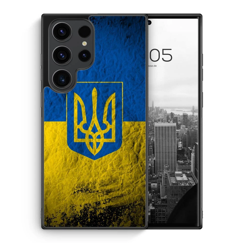 MUNIQASE Ukraine Splash Flagge Silikon Hülle für Samsung Galaxy S z.B. S21 S22 S23 S24 uv