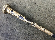 Antique Gold Filled Walking Cane Swagger Stick Flowers, #1 of a Collection