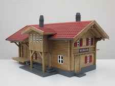 RhB Station Surava Bausatz wetterfestes Teakholz