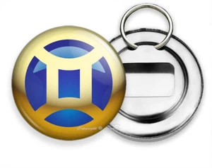 GEMINI ZODIAC HOROSCOPE LUCKY ASTROLOGY SIGN HD BEER BOTTLE OPENER KEYCHAIN GIFT - Picture 1 of 1