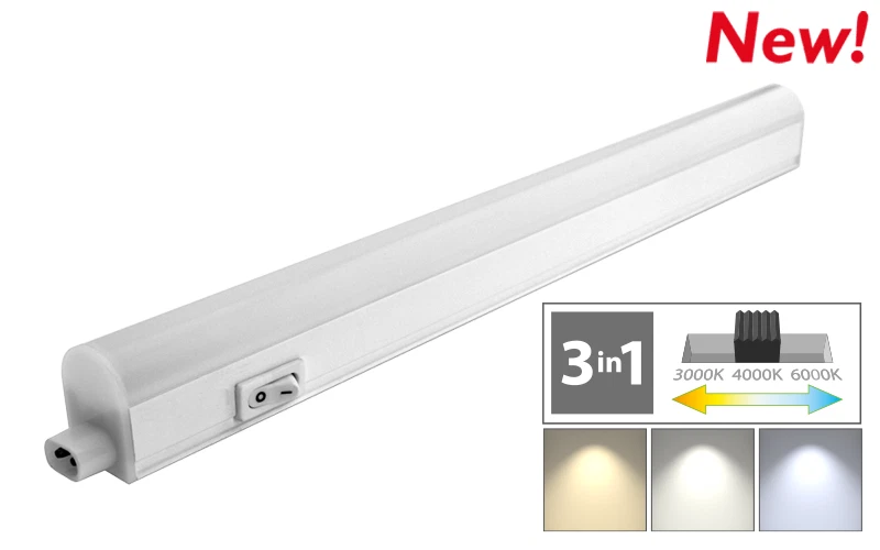 REGLETTE BARRA TUBO LED 30 60 90 120 CM COLORE LUCE REGOLABILE - Immagine 1 di 1