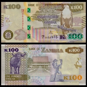 🇿🇲 Zambia 100 Kwacha 2021 African Fish Eagle P 61 Crisp Choice UNC - Picture 1 of 5