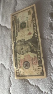 Fancy Serial Number $10 Dollar Bill,  unique serial number.  - Picture 1 of 2