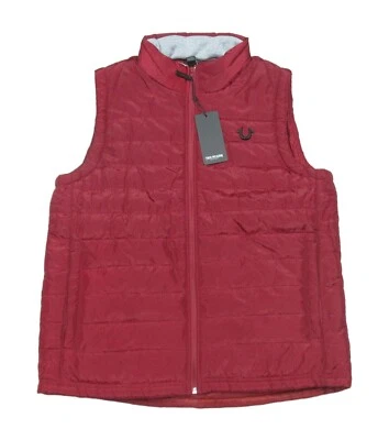 Chaleco acolchado True Religion para hombre rojo Dahlia Puffer cremallera completa Foto 1 de 4