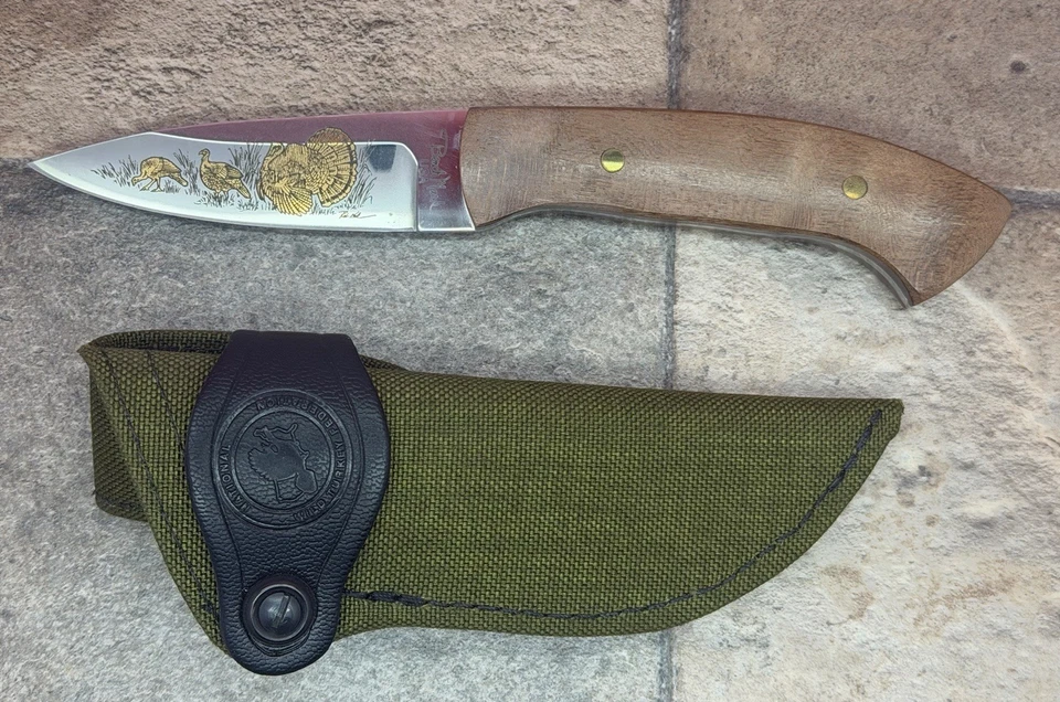 RARE-Benchmark-USA-Pre Gerber Hunting knife-NWTF-National Wild Turkey Federation - Image 1 of 4