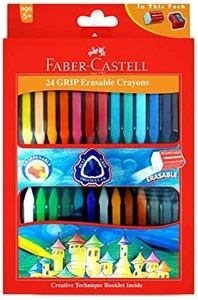 Faber-Castell Grip Erasable Crayon Set - Pack of 24 (Assorted) - Picture 1 of 4