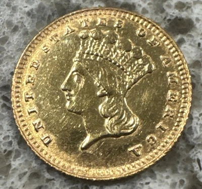 1887 Indian Head US Gold Dollar Coin - Image 1 of 4