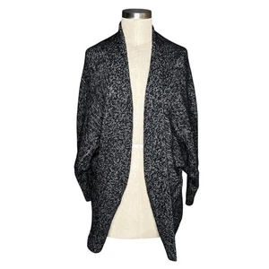 BABATON Aritzia Gray Black Open Cardigan Sweater Women's Size Small Mohair Blend - Picture 1 of 8