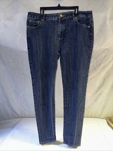 Michael Kors Women's Izzy Skinny Jeans Size 12 Blue Stretch Denim - Picture 1 of 11