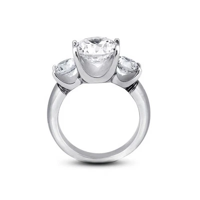 1.35ct F-VS2 Round Natural Certified Diamonds 14k Gold Classic Engagement Ring - Image 1 of 3