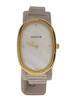 BREDA JANE 1741d Quartz Analog White Silver Stainless Steel Watch Near Mint - Image 1 of 4