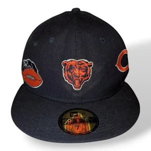 Chicago Bears Wool Baseball Cap Hat Fitted 7 1/2 New Era x Just Don NFL Blue - Picture 1 of 9
