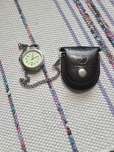 Swiss Army Pocket Watch with Leather Pouch Brown - Picture 1 of 5