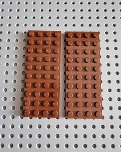 LEGO Platte Bauplatte Basisplatte 2 Stück flach 4x10 Rotbraun Plate 3030 R2 - Bild 1 von 1