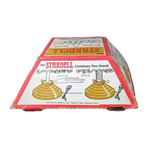 Soporte de árbol de Navidad Starbell vintage dorado giratorio musical - Imagen 1 de 3