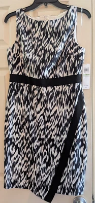 Nuevo con etiquetas Vestido London Times Petites Blanco y Negro Talla 8P Nuevo con Etiquetas $72.00 Foto 1 de 4
