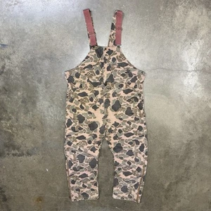 Vintage Walls Blizzard Pruf USA Made Camo Hunting Overalls Bibs Lined Size XL - Picture 1 of 9