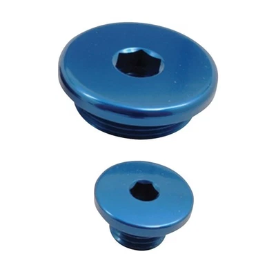 Kit de enchufes de motor Works Connection azul para Yamaha YFZ450R 2009-2025 Foto 1 de 2