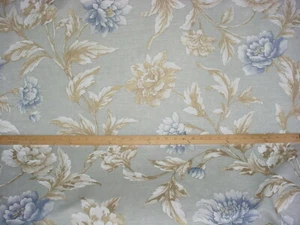Tela de tapicería estampada inglesa de peonía dorada de morera FD252 18-3/4 AÑOS - Imagen 1 de 4