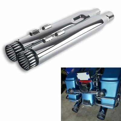 SHARKROAD 4" Nice Sound Slip On Mufflers For Harley Touring Exhaust 17-UP - Image 1 of 4